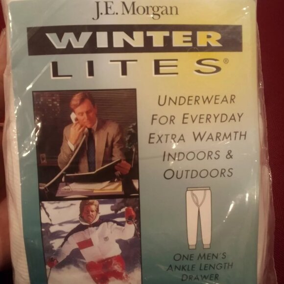 Vtg. NOS J.E. Morgan Winter Lites Men's Large (38-40) Thermal Pant Bottoms - USA - Picture 1 of 3